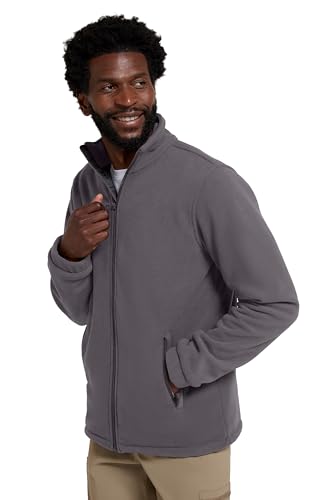 Mountain Warehouse Bernard II Winddichte Herren-Fleecejacke Dunkel Grau Medium von Mountain Warehouse
