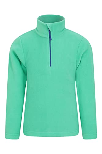 Mountain Warehouse Camber II Kinder-Fleece mit Reißverschluss Dunkelgrün 7-8 Jahre von Mountain Warehouse