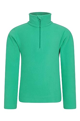 Mountain Warehouse Camber II Kinder-Fleece mit Reißverschluss Helles Grün 9-10 Jahre von Mountain Warehouse