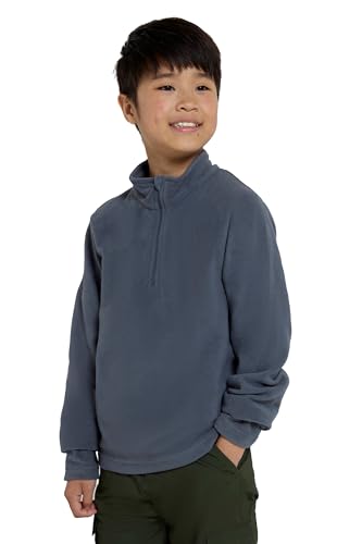 Mountain Warehouse Camber II Kinder-Fleece mit Reißverschluss Grau Kinder 128 EU (7-8 Jahre) von Mountain Warehouse