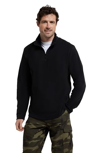 Mountain Warehouse Camber II Mens Half-Zip Fleece - Microfleece Sweatshirt Everyday Wear - Herbst Winter, Outdoor, Reisen & Wandern Schwarz Medium Mountain Warehouse Camber II Mens Half-Zip Fleece - Microfleece Sweatshirt Everyday Wear - Herbst Winter, Outdoor, Reisen & Wandern Schwarz Medium von Mountain Warehouse