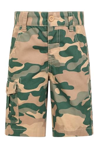 Mountain Warehouse Cargoshorts für Kinder - Kurze Hose aus 100% Baumwolle, Verstellbarer Bund, weiche Herbst Wintershorts, pflegeleicht - Für Camping, Reisen Hellbeige 13 Jahre von Mountain Warehouse