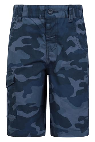 Mountain Warehouse Cargoshorts für Kinder - Kurze Hose aus 100% Baumwolle, Verstellbarer Bund, weiche Herbst Wintershorts, pflegeleicht - Für Camping, Reisen Marine Kinder 164 DE (13 Jahre) von Mountain Warehouse