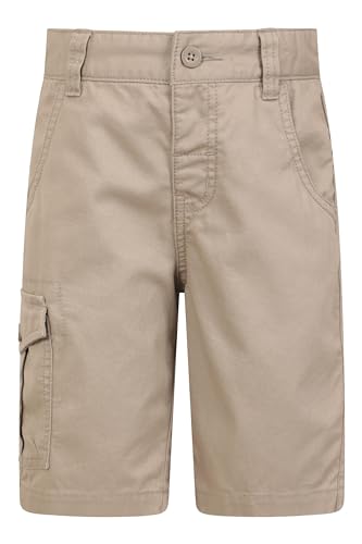 Mountain Warehouse Cargoshorts mit Print für Kinder - Sommershorts aus 100% Baumwolle, atmungsaktive Kurze Hose mit Naturfasern, pflegeleicht - Für Bergwandern, Camping Beige 13 Jahre von Mountain Warehouse