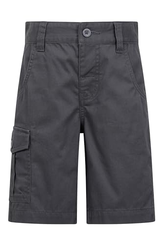 Mountain Warehouse Cargoshorts mit Print für Kinder - Sommershorts aus 100% Baumwolle, atmungsaktive Kurze Hose mit Naturfasern, pflegeleicht - Für Bergwandern, Camping Kohle 5-6 Jahre von Mountain Warehouse