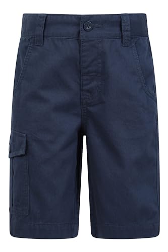 Mountain Warehouse Cargoshorts mit Print für Kinder - Sommershorts aus 100% Baumwolle, atmungsaktive Kurze Hose mit Naturfasern, pflegeleicht - Für Bergwandern, Camping Marineblau 13 Jahre von Mountain Warehouse