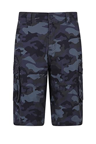 Mountain Warehouse Cargoshorts mit Tarnmuster für Herren - Shorts aus 100% Baumwolltwill, leicht, atmungsaktiv, strapazierfähig Blau Camo 58W von Mountain Warehouse