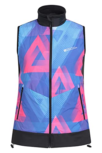 Mountain Warehouse Chaser Gemusterte Damen Radfahr-Steppweste Schwarz Damengröße EU 38 von Mountain Warehouse