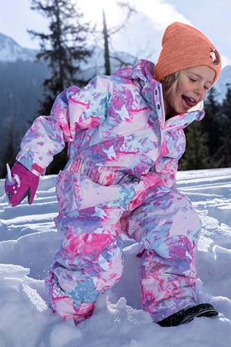 Mountain Warehouse Cloud Kinder Schneeanzug - Wasserdichter, einteiliger Winteroverall mit verschweißten Nähten & Fleece-Futter für Mädchen und Jungen - für Regen & Winter Bubble Gum 2-3 Jahre von Mountain Warehouse