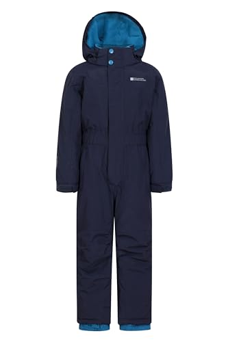 Mountain Warehouse Cloud Kinder Schneeanzug - Wasserdichter, einteiliger Winteroverall mit verschweißten Nähten & Fleece-Futter für Mädchen und Jungen - für Regen & Winter Marineblau 2-3 Jahre von Mountain Warehouse