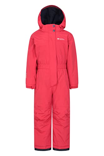 Mountain Warehouse Cloud Kinder Schneeanzug - Wasserdichter, einteiliger Winteroverall mit verschweißten Nähten & Fleece-Futter für Mädchen und Jungen - für Regen & Winter Rot 2-3 Jahre von Mountain Warehouse