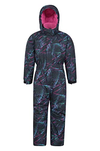 Mountain Warehouse Cloud Kinder Schneeanzug - Wasserdichter, einteiliger Winteroverall mit verschweißten Nähten & Fleece-Futter für Mädchen und Jungen - für Regen & Winter Schwarz 2-3 Jahre von Mountain Warehouse