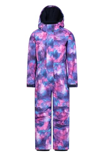 Mountain Warehouse Cloud Kinder Schneeanzug - Wasserdichter, einteiliger Winteroverall mit verschweißten Nähten & Fleece-Futter für Mädchen und Jungen - für Regen & Winter Rosa spacey 3-4 Jahre von Mountain Warehouse