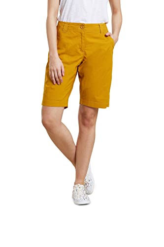 Mountain Warehouse Coast Damenshorts mit Stretchanteil - Leichte Damenshorts, strapazierfähig, 4-Wege-Stretch, Pflegeleichte Damenhose - Für Reisen Dunkelgelb 54 von Mountain Warehouse