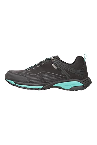 Mountain Warehouse Collie wasserdichte Damen-Schuhe - leichte, atmungsaktive Wanderschuhe, Laufschuhe und Sportschuhe oder als Überschuhe fürs Fahrrad bei Regen Schwarz 41 EU von Mountain Warehouse