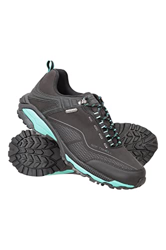 Mountain Warehouse Collie wasserdichte Damen-Schuhe - leichte, atmungsaktive Wanderschuhe, Laufschuhe und Sportschuhe oder als Überschuhe fürs Fahrrad bei Regen Schwarz Damen-Schuhgröße 41 DE von Mountain Warehouse