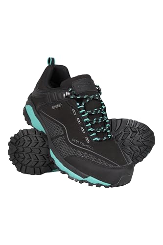 Mountain Warehouse Collie wasserdichte Damen-Schuhe - leichte, atmungsaktive Wanderschuhe, Laufschuhe und Sportschuhe oder als Überschuhe fürs Fahrrad bei Regen Schwarz Damen-Schuhgröße 40 DE von Mountain Warehouse
