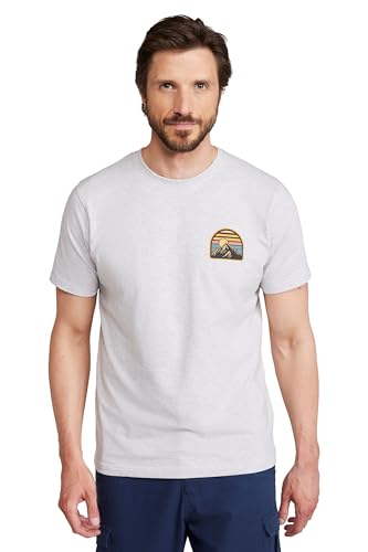Mountain Warehouse Crest Mountain Herren T-Shirt Hellgrau 3X-Large von Mountain Warehouse