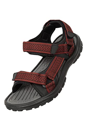 Mountain Warehouse Crete Sandalen für Herren - Strapazierfähig, robust, griffige Laufsohle, gepolstertes Fußbett, Neoprenfutter, Klettverschluss - Für Reisen im Herbst Braun 44 von Mountain Warehouse