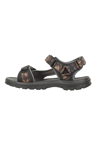 Mountain Warehouse Crete Sandalen für Herren - Strapazierfähig, robust, griffige Laufsohle, gepolstertes Fußbett, Neoprenfutter, Klettverschluss - Für Reisen im Herbst Camouflage 41 von Mountain Warehouse