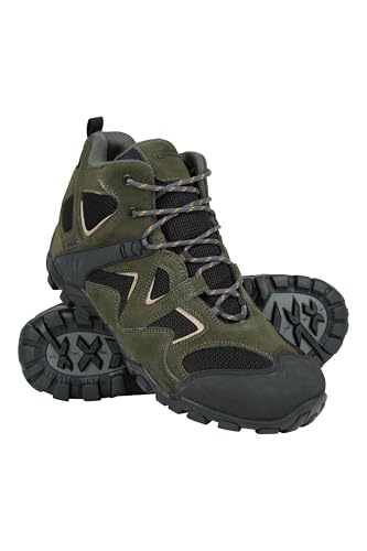 Mountain Warehouse Curlew Wasserdichte Herrenwanderstiefel mit Niedrigprofil – IsoDry Schuhe mit EVA-Dämpfung – Frühling, Sommer Wandern, Trekking, Outdoor Khaki Herren-Schuhgröße 47 EU von Mountain Warehouse