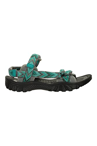 Mountain Warehouse Cyprus Damensandalen – Atmungsaktive Damen-Alltagsschuhe mit Neoprenfutter – Sommer, Strand, Spaziergänge, Wanderungen und Outdoor Blau 38 EU von Mountain Warehouse