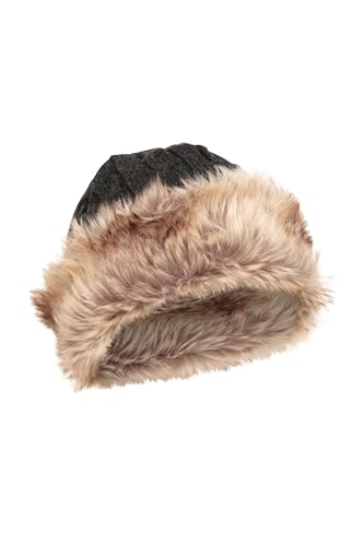 Mountain Warehouse Damen Pelzmütze, Für Winter Kohle Einheitsgröße von Mountain Warehouse