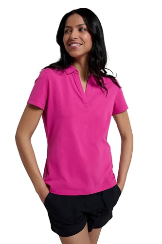 Mountain Warehouse Damen Polo T-Shirt mit UV-Schutz Intensiv Pink Damengröße EU 40 von Mountain Warehouse