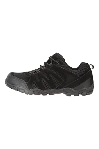 Mountain Warehouse Damen-Wanderschuhe - atmungsaktives Mesh-Obermaterial, strapazierfähige Gummi-Laufsohle, Freizeitschuhe, Eva-Fußbett - ideal zum Wandern Schwarz 38 EU von Mountain Warehouse