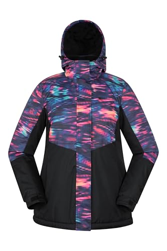 Mountain Warehouse Dawn Skijacke für Damen - Schneedicht, warme Snowboardjacke, Fleecefutter, Bündchen, Saum und Kapuze zum Verstellen - Ideale Winterjacke Dunkel Lila Damengröße EU 52 von Mountain Warehouse