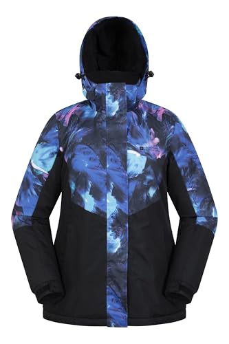 Mountain Warehouse Dawn Skijacke für Damen - Schneedicht, warme Snowboardjacke, Fleecefutter, Bündchen, Saum und Kapuze zum Verstellen - Ideale Winterjacke Leuchtend Blau Damengröße EU 44 von Mountain Warehouse