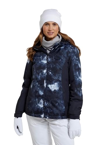 Mountain Warehouse Dawn Skijacke für Damen - Schneedicht, warme Snowboardjacke, Fleecefutter, Bündchen, Saum und Kapuze zum Verstellen - Ideale Winterjacke Monochrome 34 von Mountain Warehouse