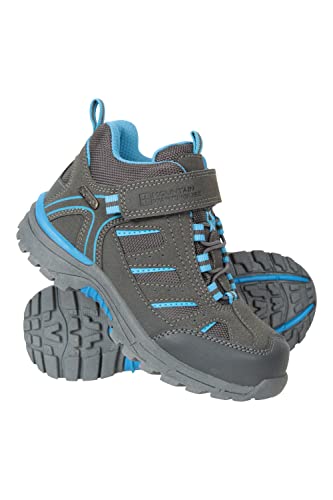 Mountain Warehouse Drift Junior Stiefel für Kinder - Wasserfeste Wanderstiefel, strapazierfähig, atmungsaktiv,mit griffiger Sohle Grau Kinder-Schuhgröße 23 EU von Mountain Warehouse