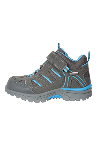 Mountain Warehouse Drift Junior Stiefel für Kinder - Wasserfeste Wanderstiefel, strapazierfähig, atmungsaktiv,mit griffiger Sohle Grau Kinder-Schuhgröße 25.5 EU von Mountain Warehouse