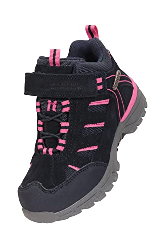 Mountain Warehouse Drift Junior Stiefel für Kinder - Wasserfeste Wanderstiefel, strapazierfähig, atmungsaktiv,mit griffiger Sohle Marineblau Kinder-Schuhgröße 29 EU von Mountain Warehouse