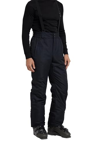 Mountain Warehouse Dusk II Mens Ski Pants - Warm gefütterte Fleece-Hose, Thermisch getestet bei -20 °C & Snowpoof - Winter Skifahren, Wintersport, Wandern Schwarz Small von Mountain Warehouse