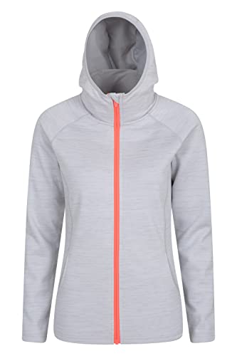 Mountain Warehouse Dynamic Chakra IsoCool-Damen-Hoodie – Herbst Winterpullover, leicht, schnell trocknend, atmungsaktiv, transportiert Feuchtigkeit ab – Reisen Grau 42 von Mountain Warehouse