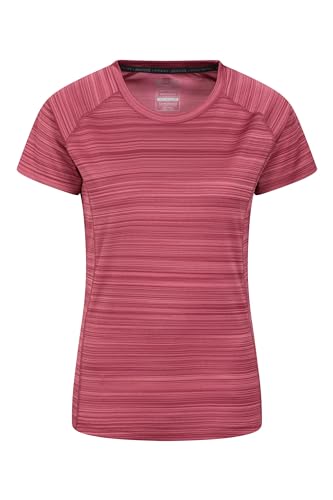 Mountain Warehouse Endurance Damen-T-Shirt - IsoCool Damen-T-Shirt mit UV-Schutz LSF 30+, atmungsaktives, leichtes T-Shirt für Damen - zum Joggen, Reisen & Freizeit Beere-Rot 44 von Mountain Warehouse