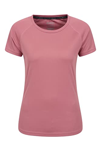 Mountain Warehouse Endurance Damen-T-Shirt - IsoCool Damen-T-Shirt mit UV-Schutz LSF 30+, atmungsaktives, leichtes T-Shirt für Damen - zum Joggen, Reisen & Freizeit Hellrosa 38 von Mountain Warehouse