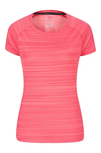 Mountain Warehouse Endurance Damen-T-Shirt - IsoCool Damen-T-Shirt mit UV-Schutz LSF 30+, atmungsaktives, leichtes T-Shirt für Damen - zum Joggen, Reisen & Freizeit Koralle 54 von Mountain Warehouse