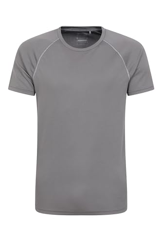 Mountain Warehouse Endurance Isocool SS Herren Multifunktions-Shirt - atmungsaktives Herren-T-Shirt zum Laufen, Joggen, Radfahren, Wandern und für Outdoor Dunkelgrau 4XL von Mountain Warehouse