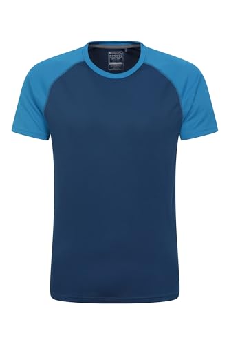 Mountain Warehouse Endurance Isocool SS Herren Multifunktions-Shirt - atmungsaktives Herren-T-Shirt zum Laufen, Joggen, Radfahren, Wandern und für Outdoor Marineblau Large von Mountain Warehouse