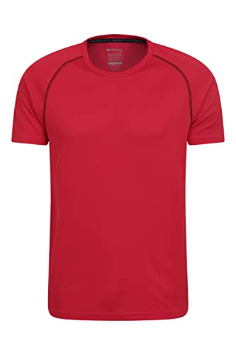 Mountain Warehouse Endurance Isocool SS Herren Multifunktions-Shirt - atmungsaktives Herren-T-Shirt zum Laufen, Joggen, Radfahren, Wandern und für Outdoor Rot XXL von Mountain Warehouse