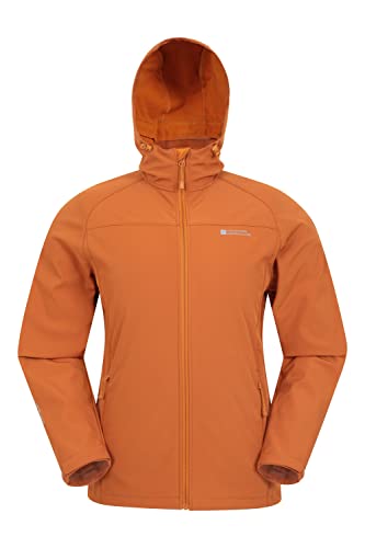 Mountain Warehouse Exodus Softshell-Jacke für Herren - Praktische Outdoor-Jacke, wasserabweisende Herrenjacke, anpassbare Windbreaker für Herren - für den Herbst Rost Large von Mountain Warehouse