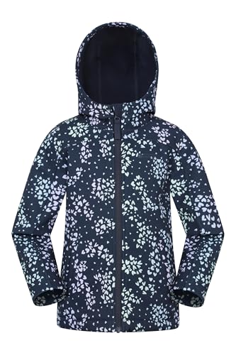 Mountain Warehouse Exodus wasserdichte Windjacke Kinder Softshell - leichte Regenjacke Kinder, atmungsaktive, wasserfeste Jacke, ungefütterte Softshell-Kinderregenjacke Hellrosa 5-6 Jahre von Mountain Warehouse