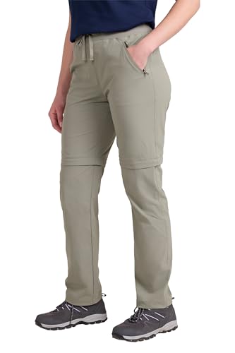 Mountain Warehouse Explorer Damen-Hose mit abnehmbaren Beinen – UV-Schutz-Damenhose, schnell trocknende Hose, mehrere Taschen – ideal für Reisen, Outdoor, Wandern Hell-Khaki Damengröße EU 42 von Mountain Warehouse