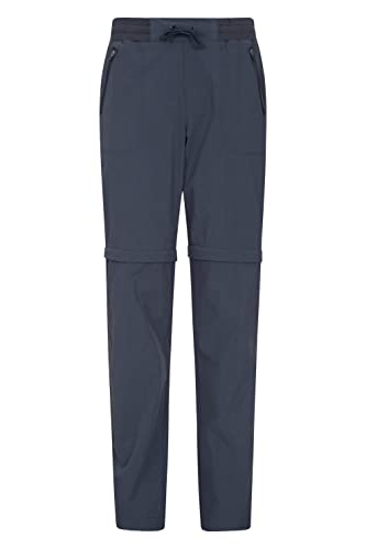 Mountain Warehouse Explorer Damen-Hose mit abnehmbaren Beinen – UV-Schutz-Damenhose, schnell trocknende Hose, mehrere Taschen – ideal für Reisen, Outdoor, Wandern Marineblau 36 von Mountain Warehouse