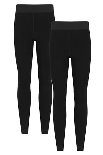Mountain Warehouse Fleecegefütterte Damen-Leggings - Multipack Schwarz (2er Pack) Small von Mountain Warehouse