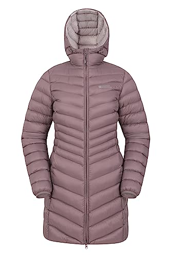 Mountain Warehouse Florence II Gefütterte Damen Lange Winterjacke, Regenjacke, Atmungsaktive, Damenjacke mit Fleecefutter Taupe 38 von Mountain Warehouse