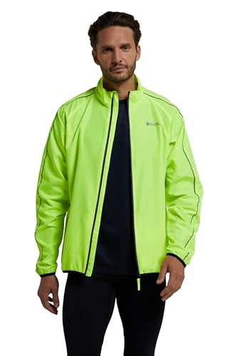 Mountain Warehouse Force Wasserabweisende Laufjacke für Herren - Unisex-Regenjacke, Regenmantel mit Mesh-Einsätzen - zum Laufen, Radfahren Gelb 4XL von Mountain Warehouse